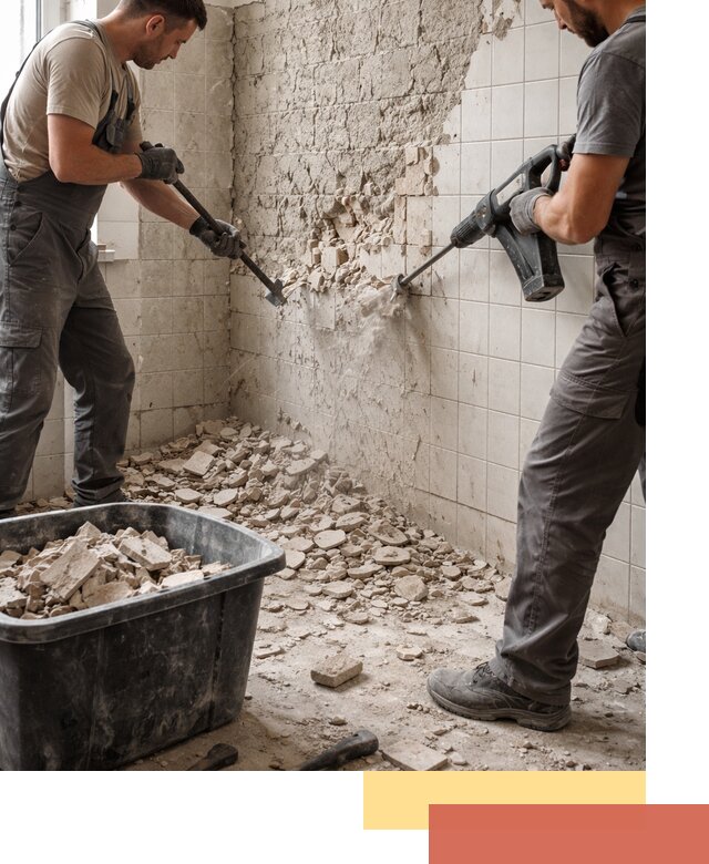 Демонтаж плитки со стен в Чапаевске быстро и аккуратно