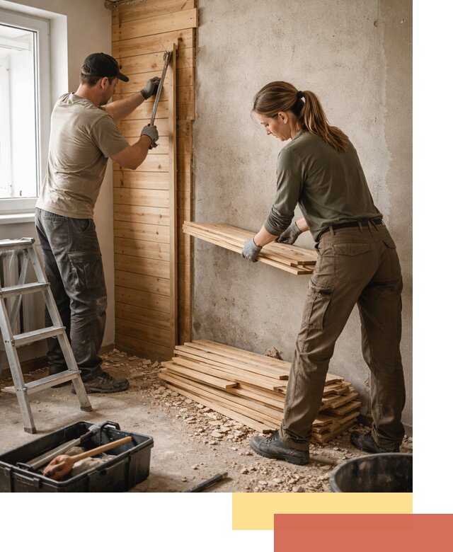 Демонтаж вагонки со стен в Чапаевске — профессиональный демонтаж