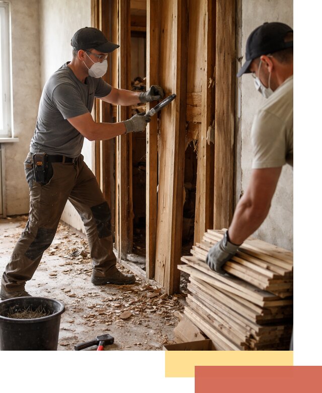 Демонтаж деревянных перегородок в Чапаевске быстро и аккуратно