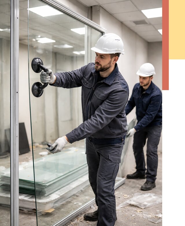 Демонтаж стеклянных перегородок в Чапаевске от 3269 руб. — быстро и недорого | ОТДЕЛОЧНИК-Чпв