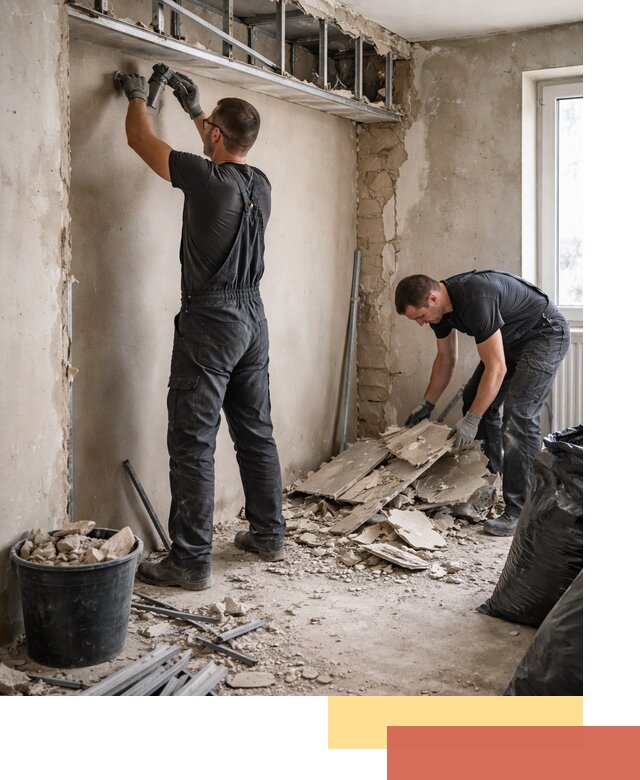 Демонтаж короба из гипсокартона в Чапаевске быстро и аккуратно