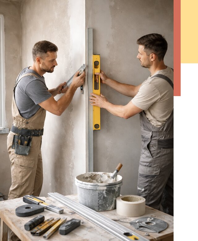 Выведение углов стен в Чапаевске от 1890 руб. быстро и недорого | ОТДЕЛОЧНИК-Чпв