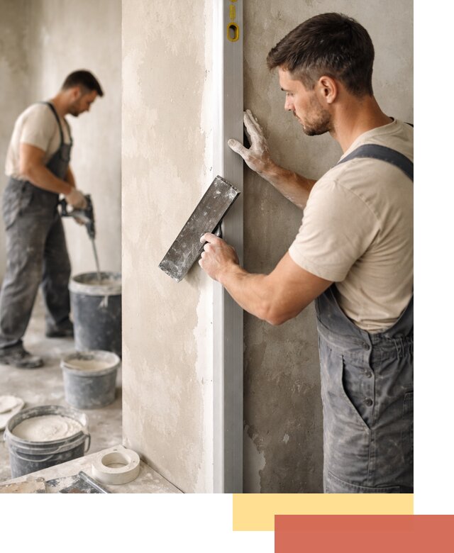 Выведение углов стен в Чапаевске: монтаж и оштукатуривание