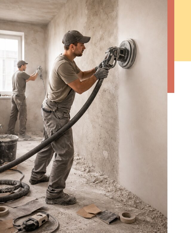 Шлифовка стен в Чапаевске от 1226 руб/м2 — быстро и недорого | ОТДЕЛОЧНИК-Чпв