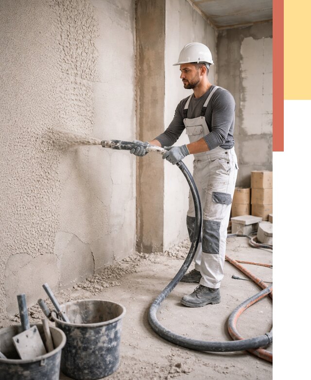 Машинная штукатурка стен в Чапаевске под ключ от 6640 руб./м2 | ОТДЕЛОЧНИК-Чпв