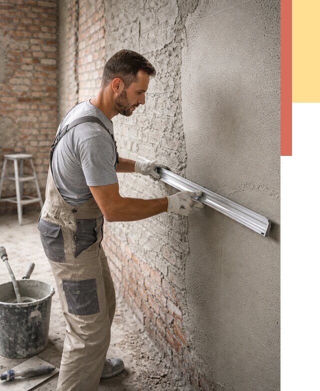 Штукатурка кирпичных стен в Чапаевске от 4597 руб/м2 — быстро и недорого | ОТДЕЛОЧНИК-Чпв