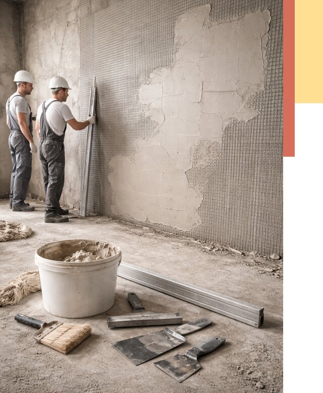 Штукатурка стен по сетке в Чапаевске от 5618 руб./м2 — быстро и недорого | ОТДЕЛОЧНИК-Чпв