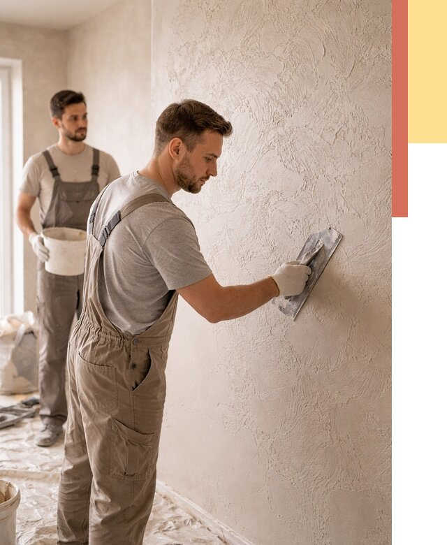 Фактурная штукатурка стен в Чапаевске от 4290 руб./м² — заказать под ключ | ОТДЕЛОЧНИК-Чпв