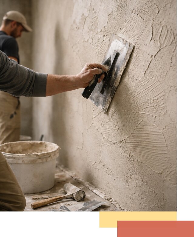 Фактурная штукатурка стен в Чапаевске — монтаж, отделка, реставрация