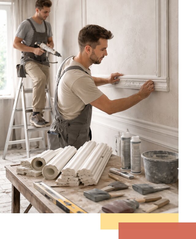 Монтаж лепнины на стены в Чапаевске профессионально и качественно