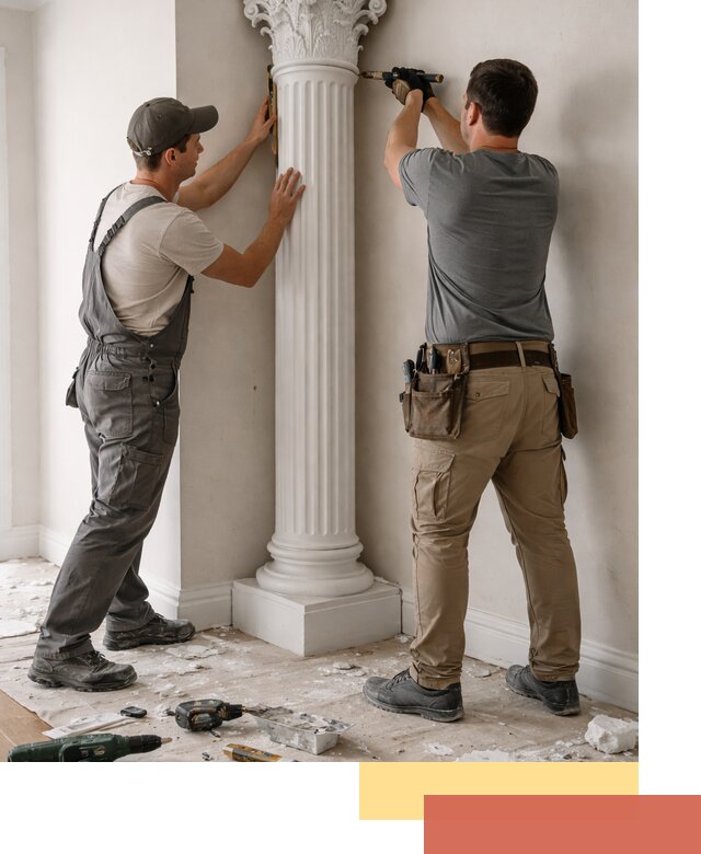 Установка декоративных колонн в Чапаевске под ключ