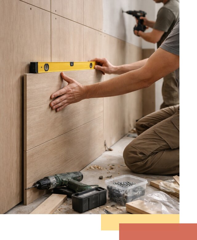 Профессиональный монтаж МДФ панелей на стены в Чапаевске