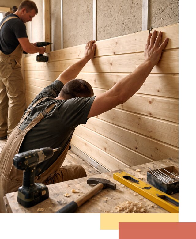 Монтаж деревянной вагонки на стены в Чапаевске быстро и качественно