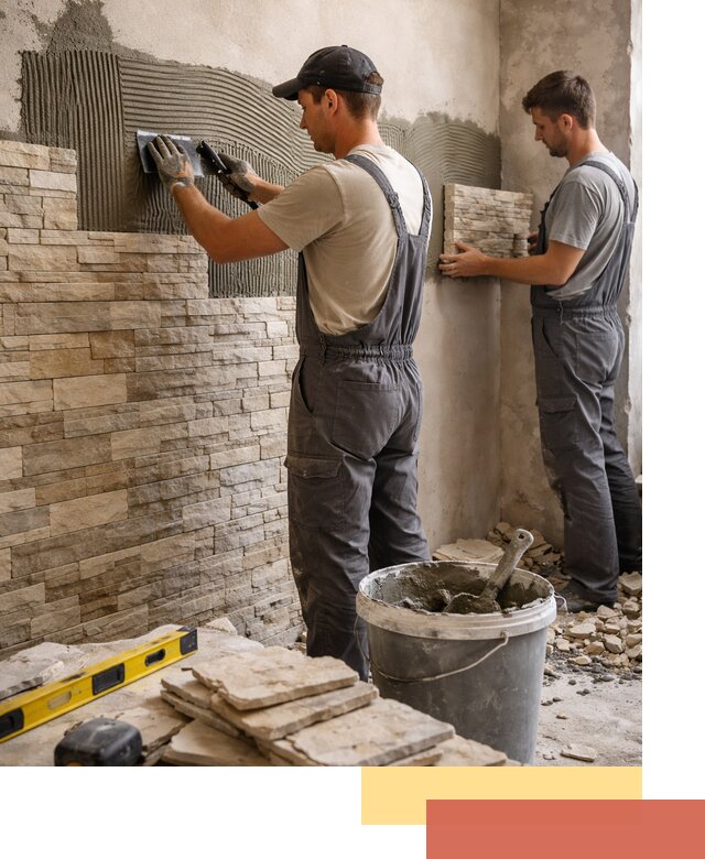 Монтаж искусственного камня в Чапаевске — облицовка стен и фасадов