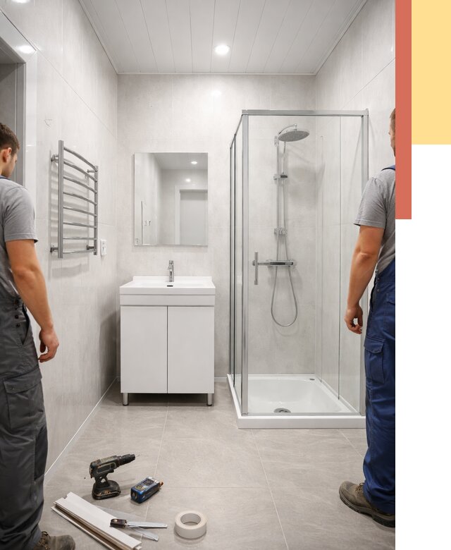 Отделка ванной комнаты панелями ПВХ в Чапаевске от 4597 руб. за м2 | ОТДЕЛОЧНИК-Чпв