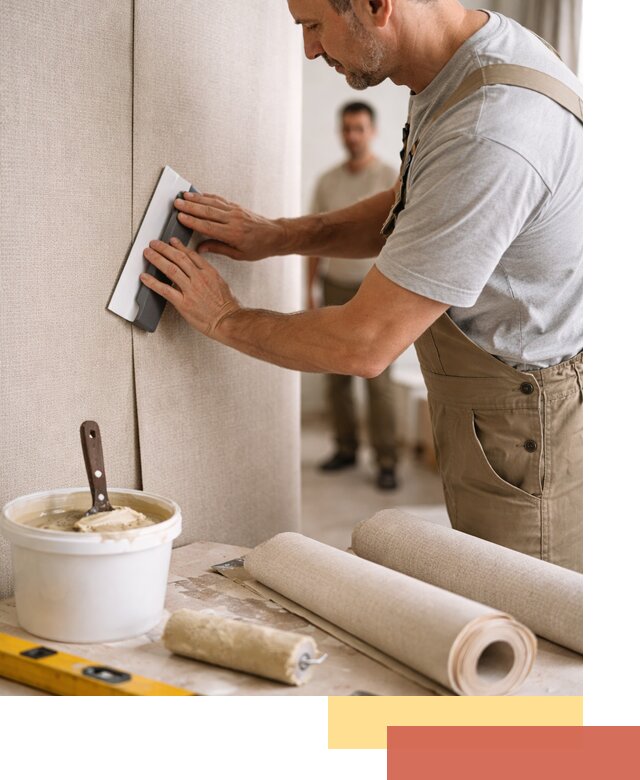 Поклейка текстильных обоев в Чапаевске профессионально и аккуратно