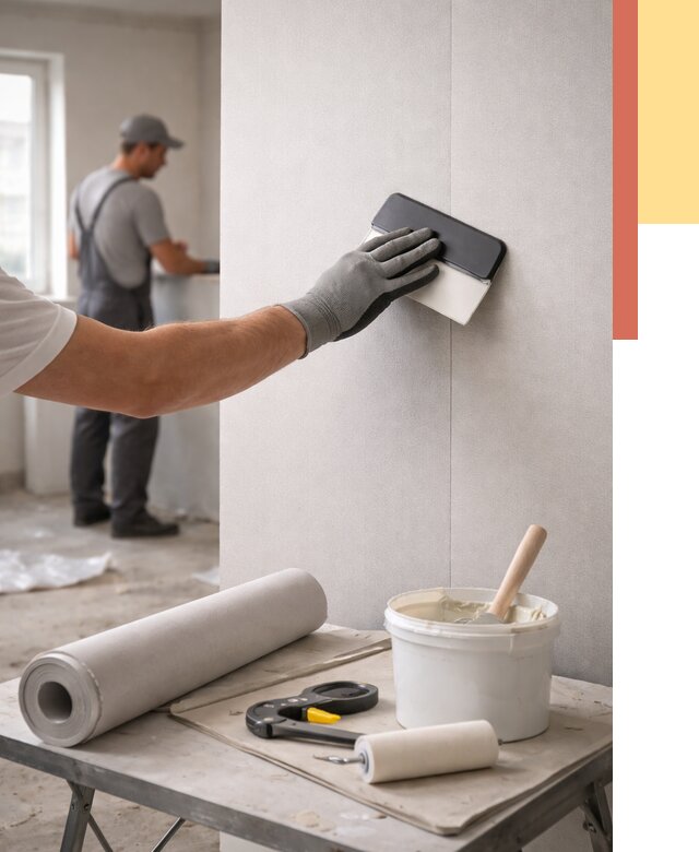 Поклейка обоев под покраску в Чапаевске от 3575 руб. за м2 | ОТДЕЛОЧНИК-Чпв