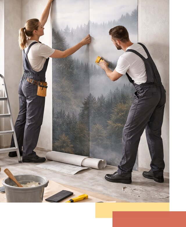 Поклейка фотообоев профессионально в Чапаевске под ключ