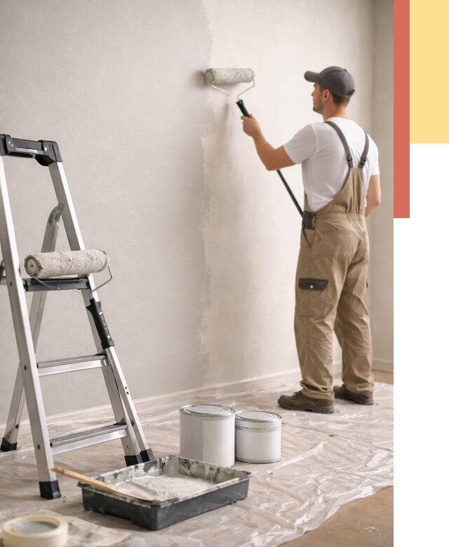 Покраска стен латексной краской в Чапаевске от 4597 руб. за м2 | ОТДЕЛОЧНИК-Чпв