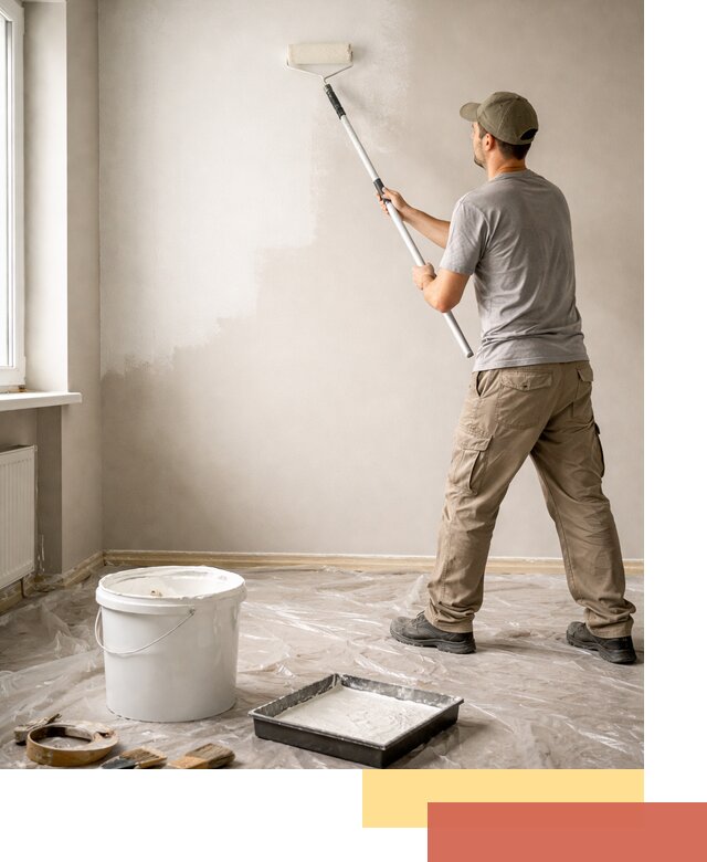 Покраска стен латексной краской в Чапаевске качественно и быстро