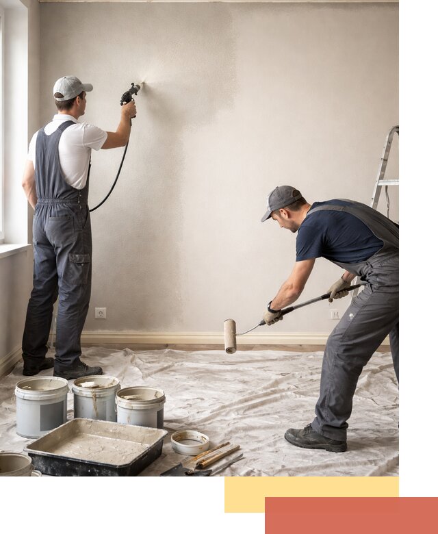 Покраска стен моющейся краской и защита поверхностей в Чапаевске