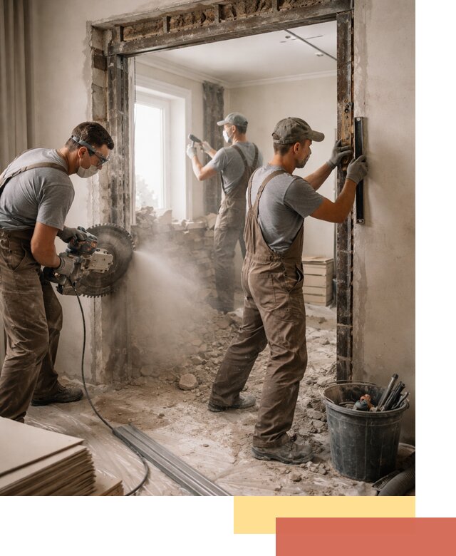 Расширение дверного проема под установку новой двери в Чапаевске