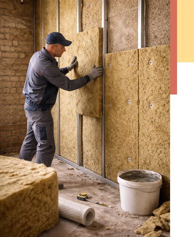 Утепление стен минватой в Чапаевске от 1379 руб./м2 — недорого и быстро | ОТДЕЛОЧНИК-Чпв