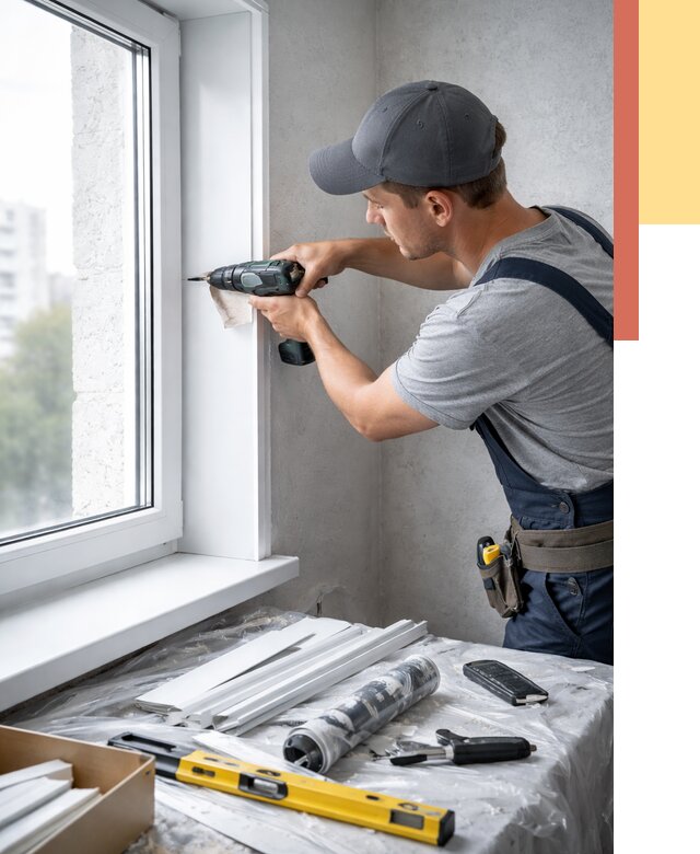 Установка пластиковых откосов в Чапаевске от 2298 руб. | ОТДЕЛОЧНИК-Чпв монтаж, быстро и недорого