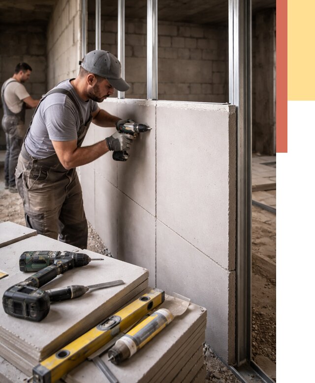 Кладка влагостойких перегородок ПГП в Чапаевске от 1226 руб. под ключ | ОТДЕЛОЧНИК-Чпв