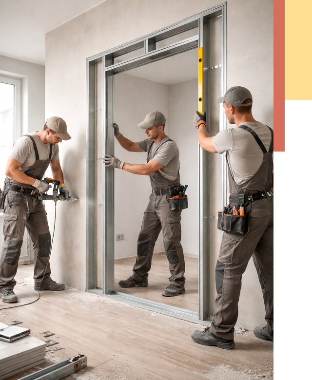 Устройство дверного проема в перегородке в Чапаевске от 4597 руб. под ключ | ОТДЕЛОЧНИК-Чпв