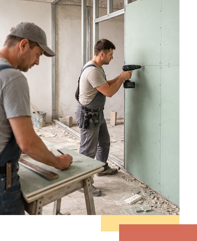 Перегородки из влагостойкого гипсокартона под ключ в Чапаевске