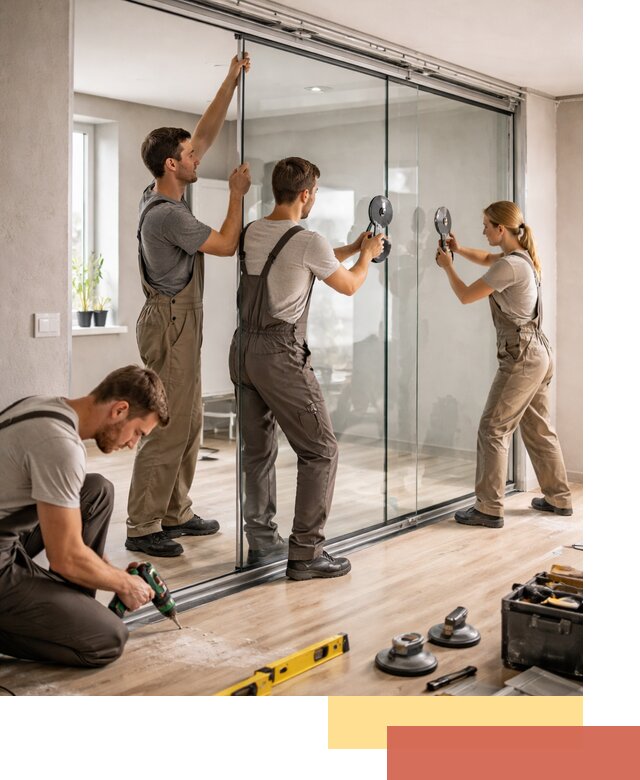 Изготовление стеклянных перегородок на заказ в Чапаевске