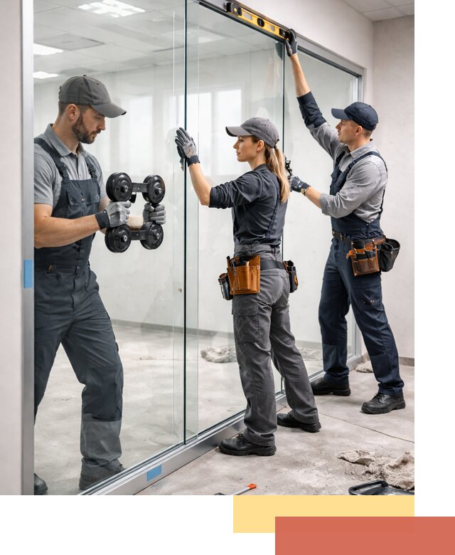 Профессиональный монтаж стеклянных перегородок в Чапаевске