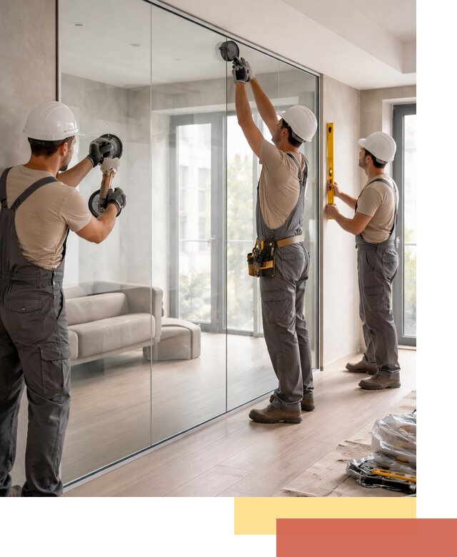 Перегородки из закаленного стекла в Чапаевске для офисов и квартир