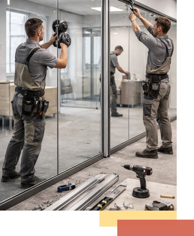 Стеклянные офисные перегородки под ключ в Чапаевске