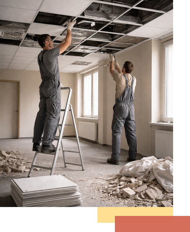 Демонтаж потолков Армстронг профессионально в Чапаевске