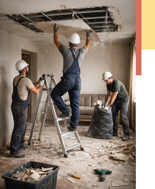 Демонтаж гипсокартонного потолка в Чапаевске от 429 руб. за м2 — ОТДЕЛОЧНИК-Чпв