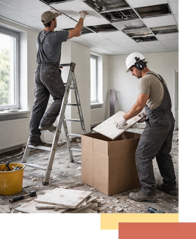 Демонтаж потолочной плитки в Чапаевске быстро и аккуратно