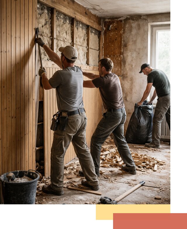 Демонтаж вагонки и вывоз материалов в Чапаевске