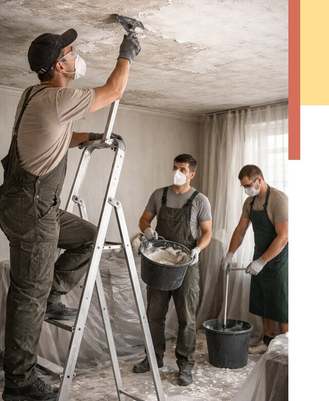 Удаление побелки с потолка в Чапаевске от 2554 руб. быстро и недорого | ОТДЕЛОЧНИК-Чпв