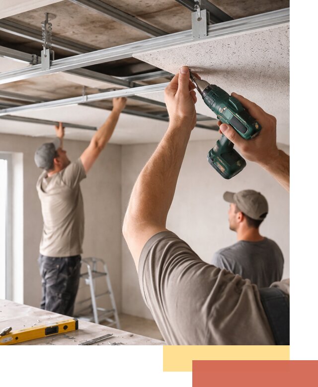 Монтаж акустического потолка в Чапаевске под ключ