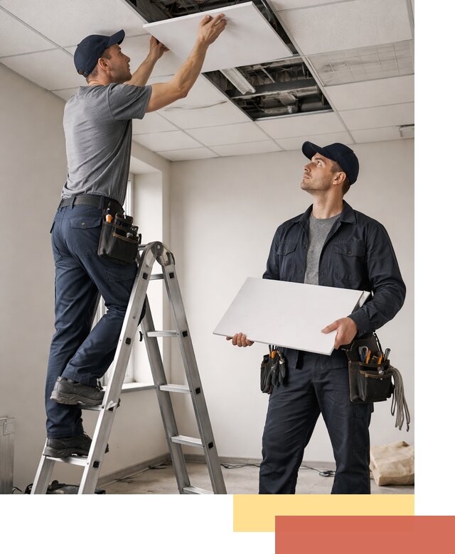 Обслуживание подвесного потолка в Чапаевске — ремонт и чистка