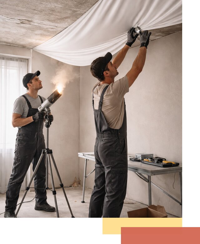 Установка натяжного потолка под ключ в Чапаевске