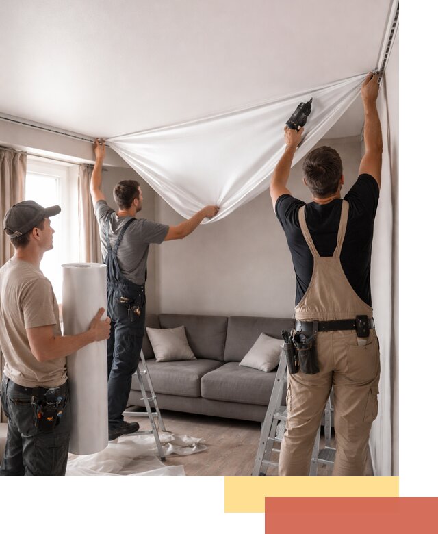 Монтаж сатинового натяжного потолка в Чапаевске качественно и быстро