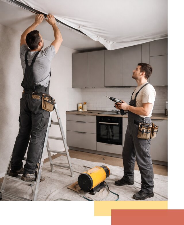 Монтаж натяжного потолка на кухне в Чапаевске