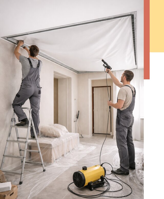 Монтаж натяжного потолка в прихожей в Чапаевске от 2707 руб. под ключ | ОТДЕЛОЧНИК-Чпв