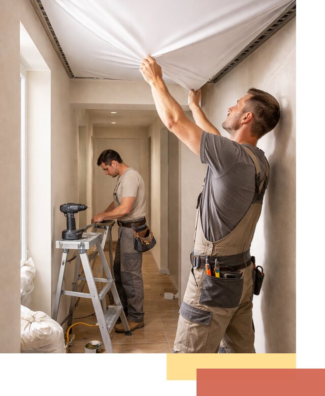 Монтаж натяжного потолка в прихожей в Чапаевске