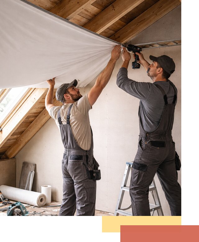 Монтаж натяжного потолка в мансарде в Чапаевске