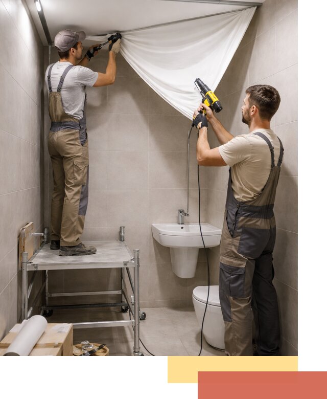 Монтаж натяжного потолка в санузле в Чапаевске