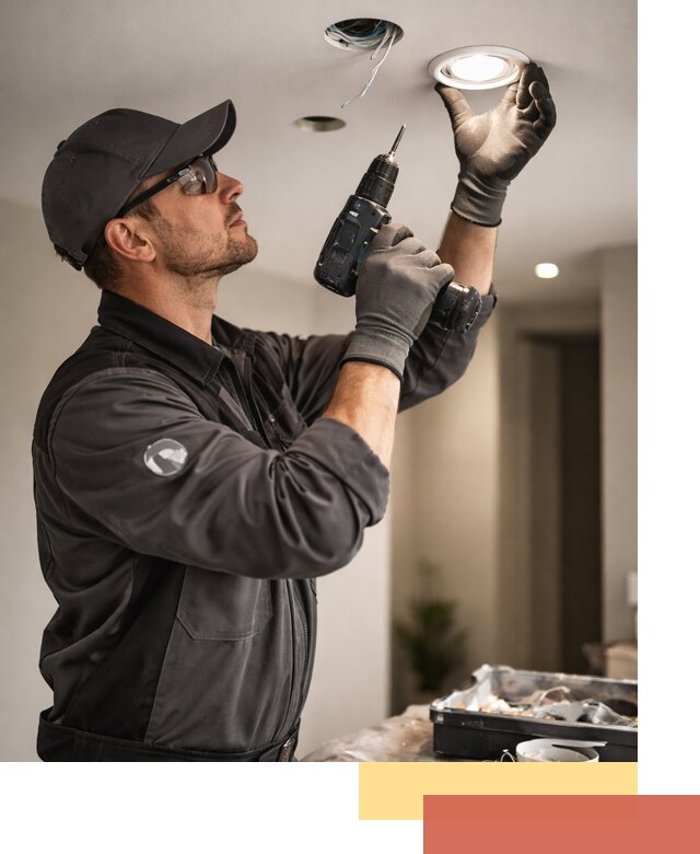 Установка точечных светильников в натяжной потолок в Чапаевске